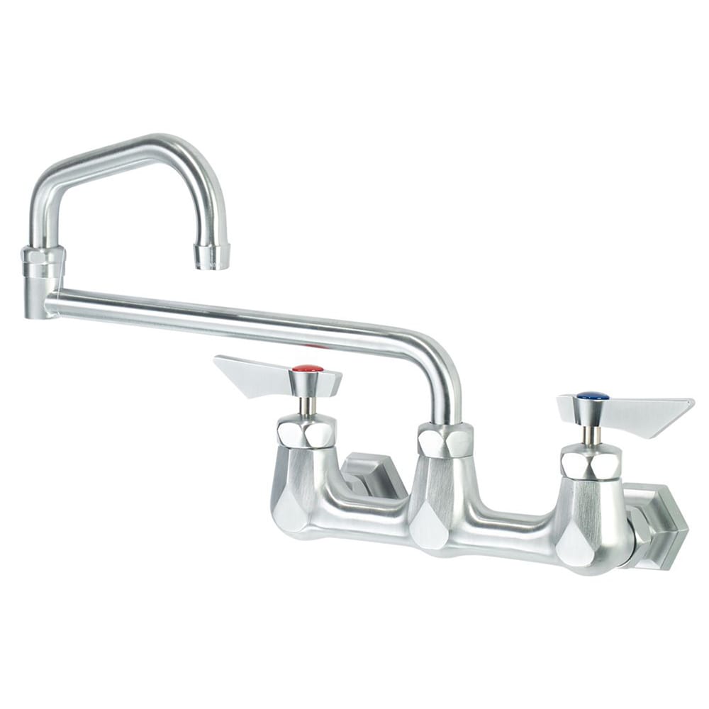 Krowne DX-818 Wall Mount Faucet w/ 18" Jointed Spout - 8" Centers