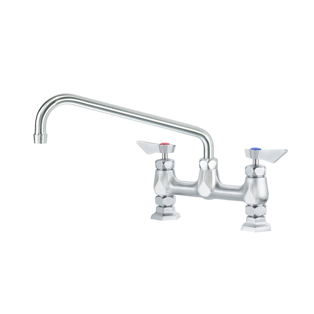 Krowne DX-912 Deck Mount Faucet w/ 12" Swing Spout - 8" Centers