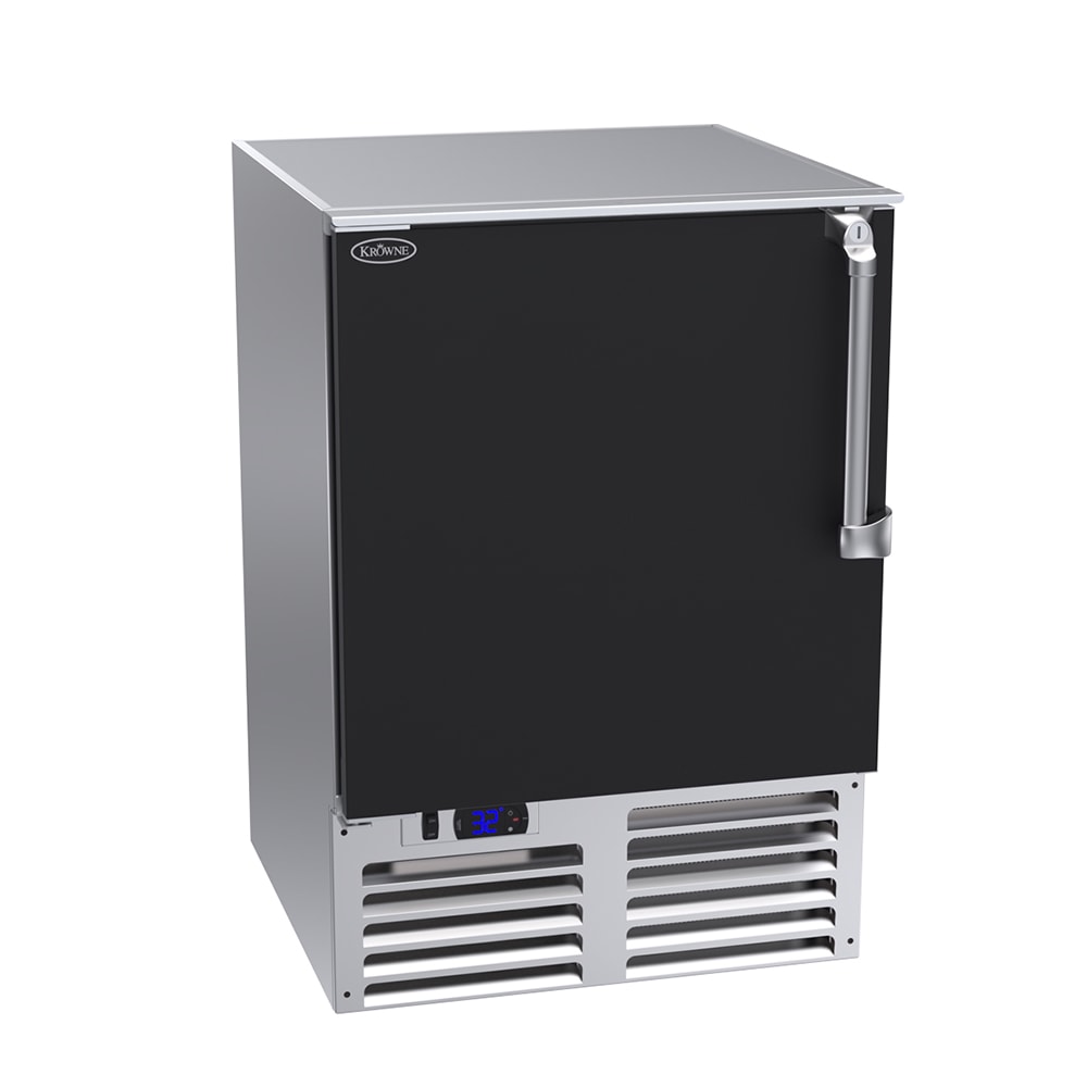 Krowne FMC24-BN-L 1 Section Glass Froster w/ 90 Mug Capacity - Black, 115v