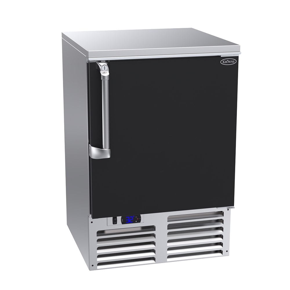Krowne FMC24-BS-R 1 Section Glass Chiller w/ 90 Mug Capacity, Black, 115v