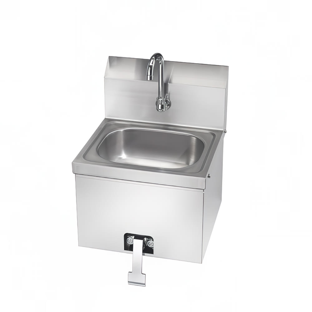 Krowne HS-15 Wall Mount Commercial Touchless Hand Sink w/ 14"L x 10"W x 6"D Bowl, Gooseneck Faucet