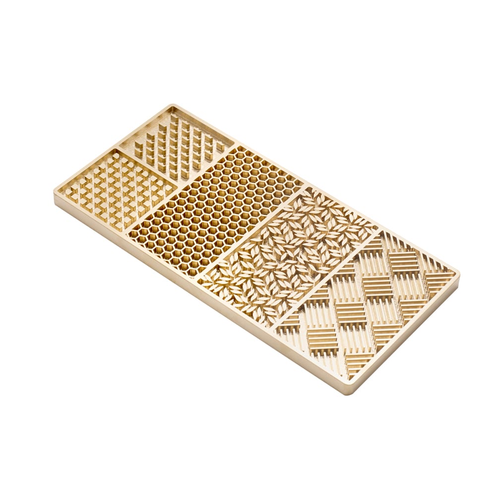Krowne KDP1-48 Ice Design Plate - 8" x 4", Brass