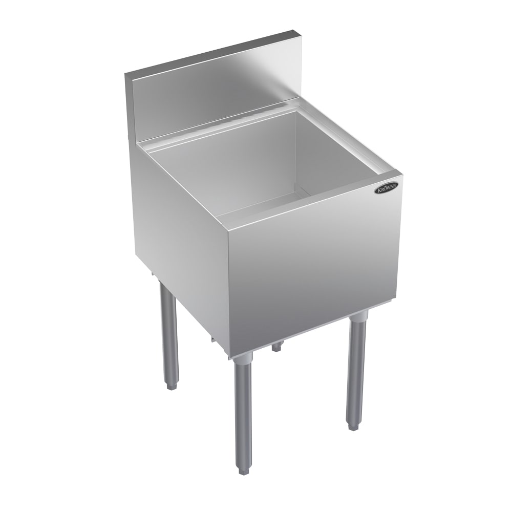Krowne KR19-18-7 18" Underbar Cocktail Station w/ 55 lb Ice Bin, 7 Circuit Cold Plate, Stainless