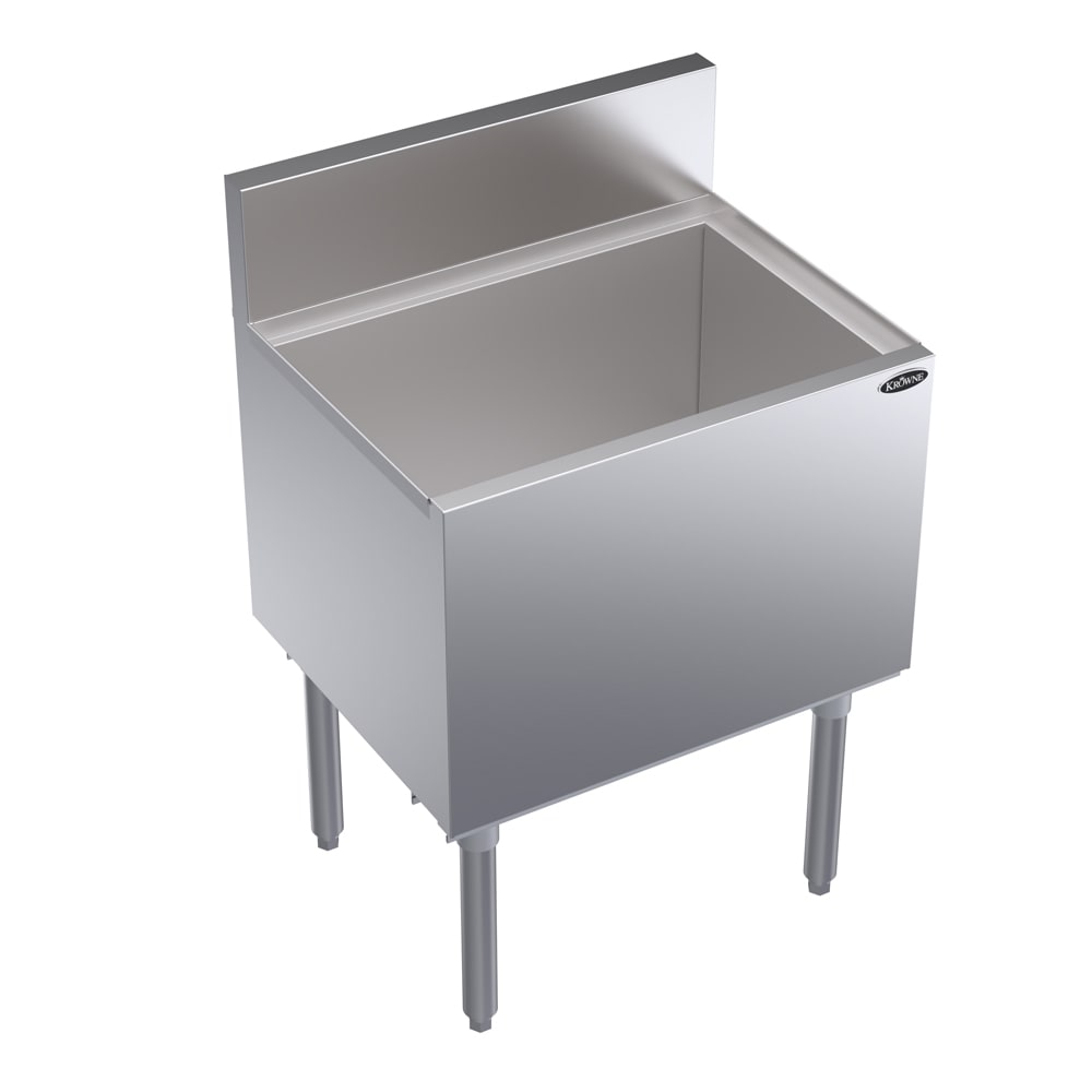 Krowne KR19-24DP 24" Royal Series Cocktail Station w/ 97 lb Ice Bin, Stainless Steel