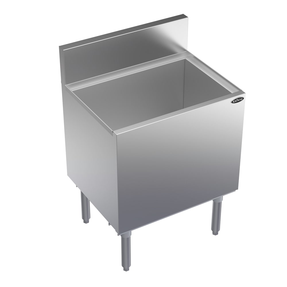 Krowne KR19-24DP-10 24" Royal Series Cocktail Station w/ 97 lb Ice Bin, Stainless Steel