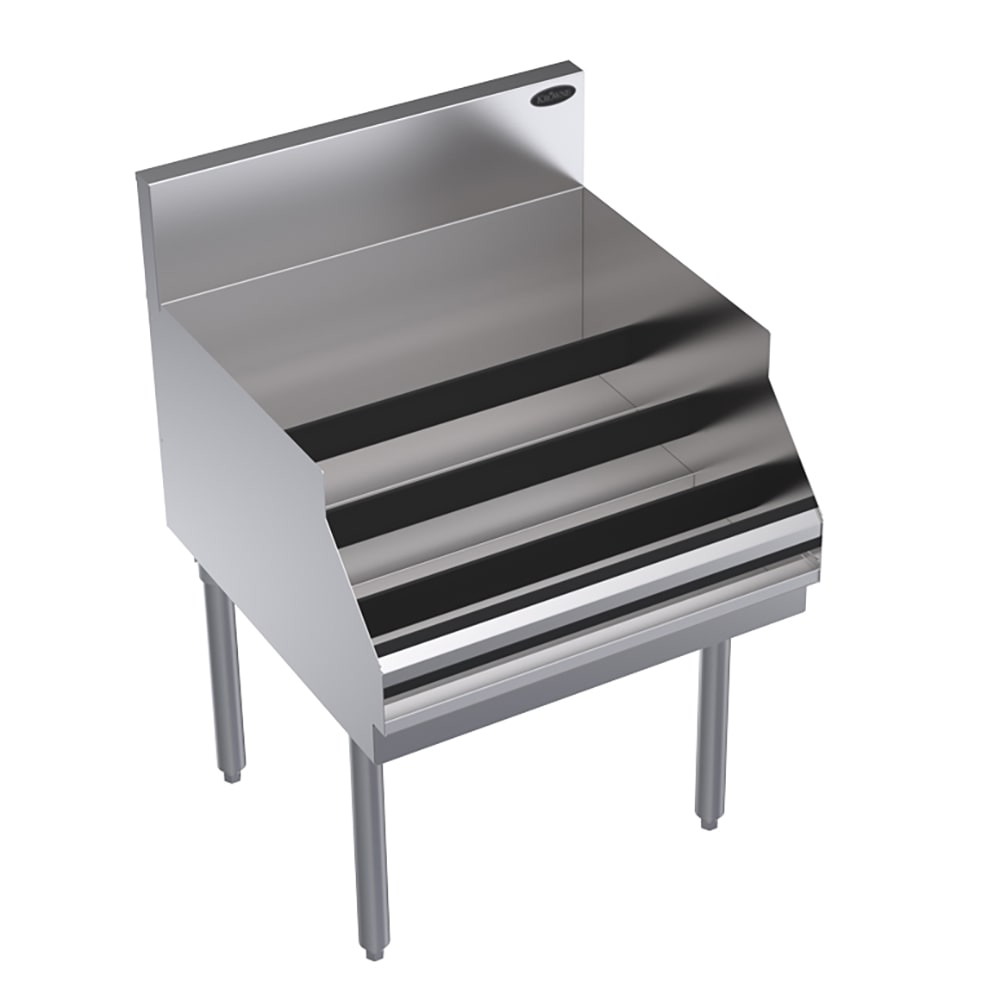 Krowne KR24-24RD Raised Liquor Display Unit - 6 1/2" Back Splash, 24" x 24"