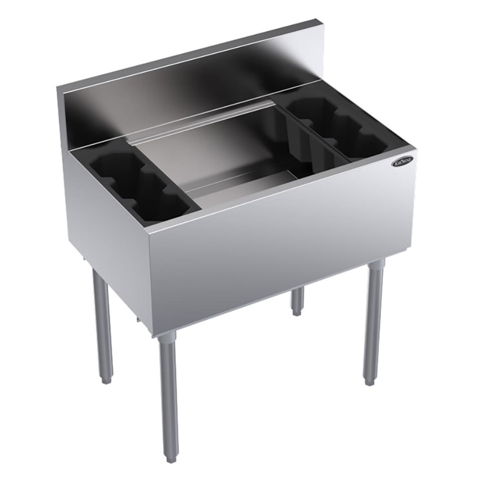 Krowne KR19-30 30" Royal Series Cocktail Station w/ 92 lb Ice Bin, Stainless Steel