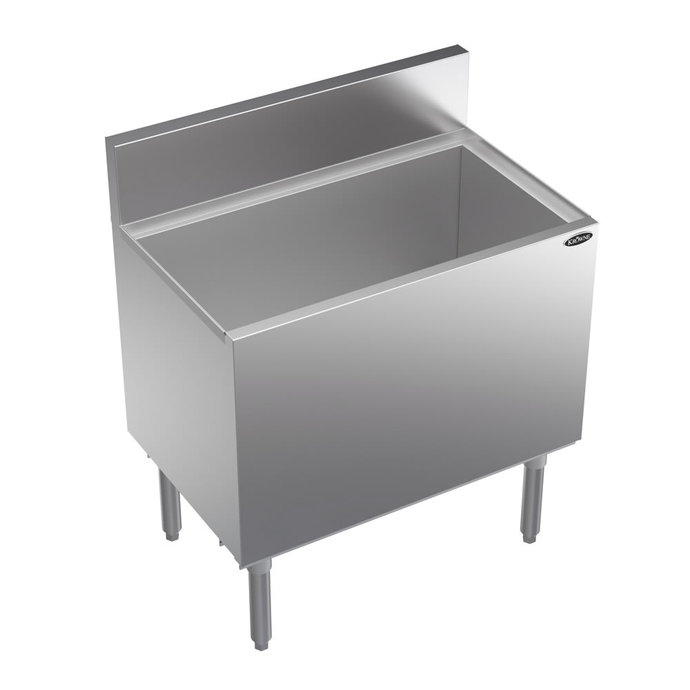 Krowne KR19-30DP-10 30" Royal Series Cocktail Station w/ 122 lb Ice Bin, Stainless Steel