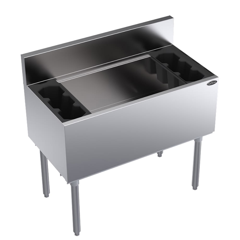 Krowne KR19-36DP 36" Royal Series Cocktail Station w/ 146 lb Ice Bin, Stainless Steel