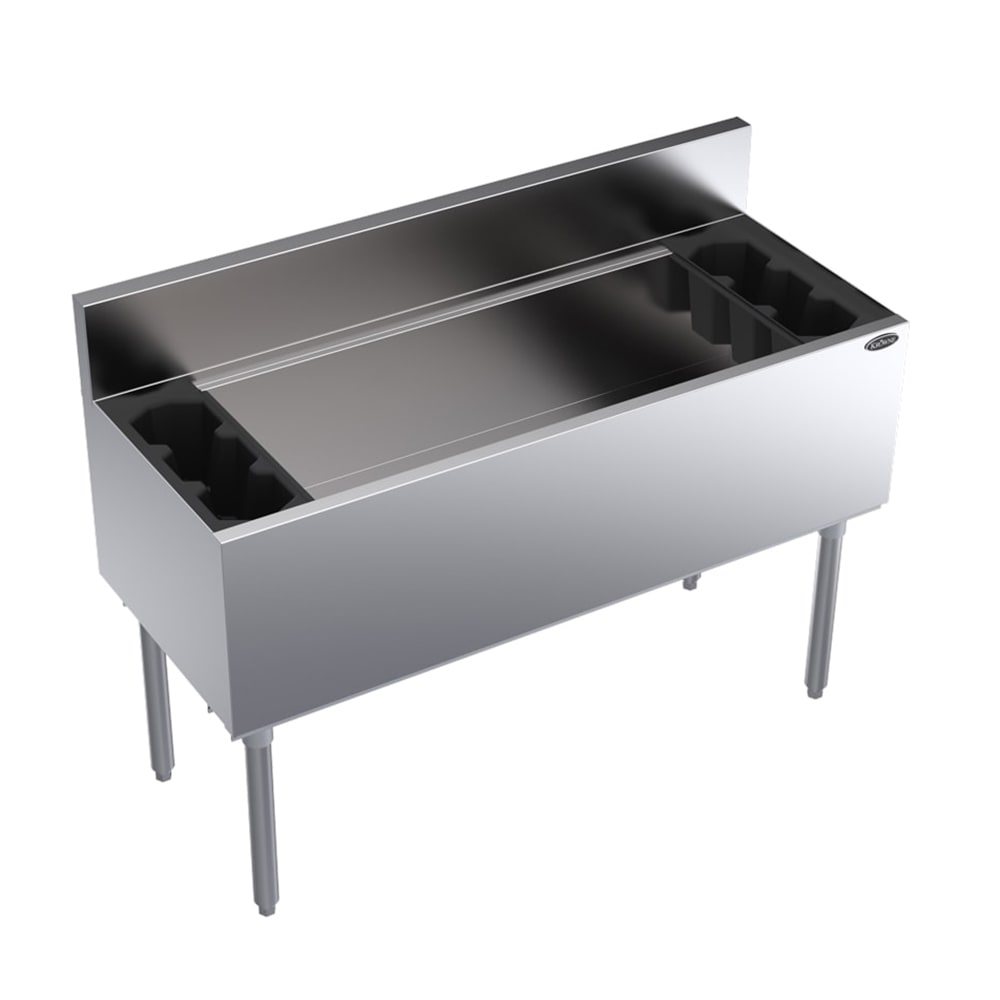 Krowne KR19-48DP 48" Royal Series Cocktail Station w/ 194 lb Ice Bin, Stainless Steel