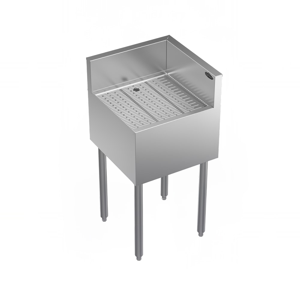 Krowne KR19-C18R Under Bar Freestanding Drainboard - 6 1/2" Back Splash on Rear/Right, 18" x 19"
