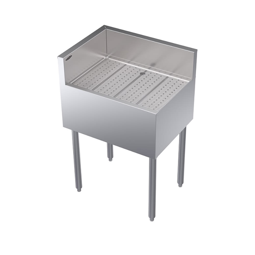 Krowne KR19-C42L Under Bar Freestanding Drainboard - 6 1/2" Back Splash on Rear/Left, 42" x 19"