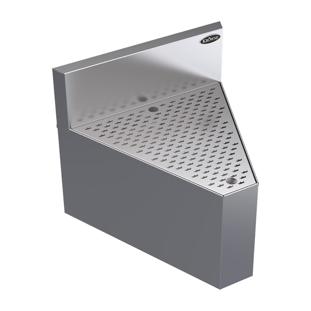 Krowne KR24-DR45 24" Rear Angle - 45 Degree, 6 1/2" Back Splash w/ Straight Corner