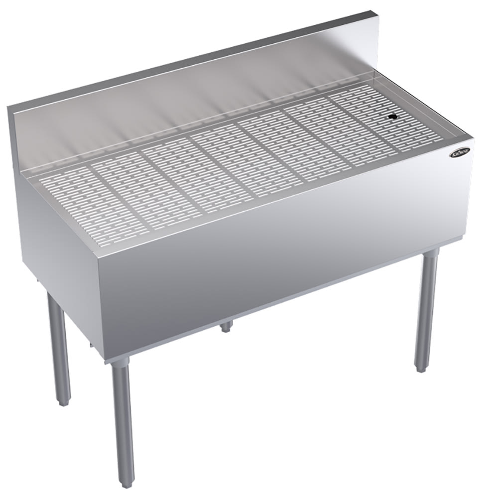 Krowne KR19-GS42 Under Bar Freestanding Drainboard - 6 1/2" Back Splash, 42" x 19"