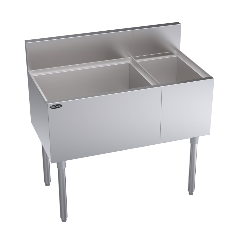 Krowne KR19-M36L-10 36" Royal Series Cocktail Station w/ 74 lb Ice Bin, Stainless Steel