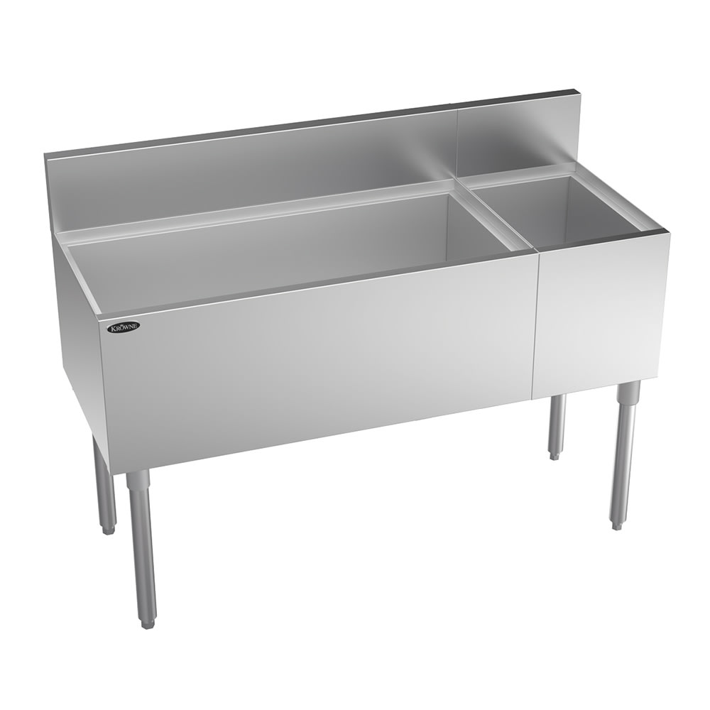 Krowne KR19-M48L 48" Royal Series Cocktail Station w/ 110 lb Ice Bin, Stainless Steel