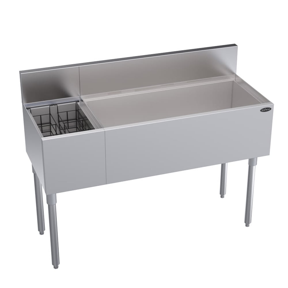 Krowne KR19-M48R 48" Royal Series Cocktail Station w/ 110 lb Ice Bin, Stainless Steel