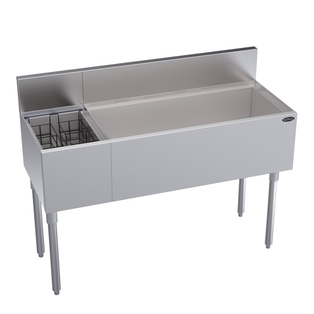 Krowne KR19-M48R-10 48" Royal Series Cocktail Station w/ 110 lb Ice Bin, Stainless Steel