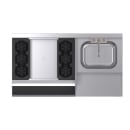 Krowne KR24-W42L-10 42" Royal 1800 Series Cocktail Station w/ 74 lb Ice Bin, Stainless Steel thumbnail 2