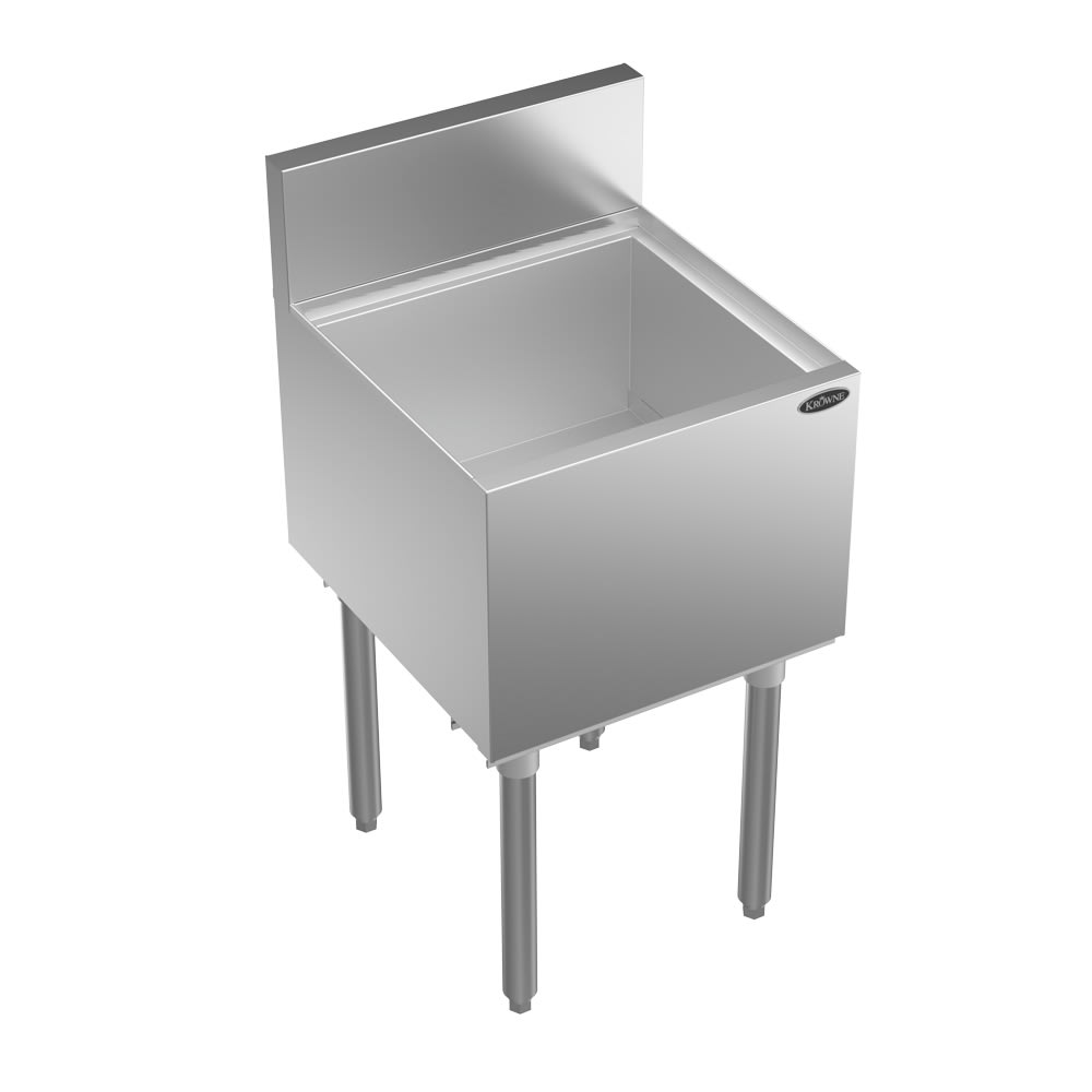Krowne KR19-18 18" Underbar Cocktail Station w/ 55 lb Ice Bin, Stainless