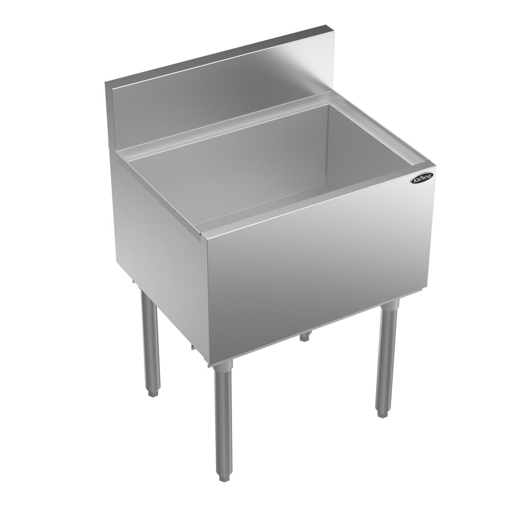Krowne KR19-24 24" Royal Series Cocktail Station w/ 74 lb Ice Bin, Stainless