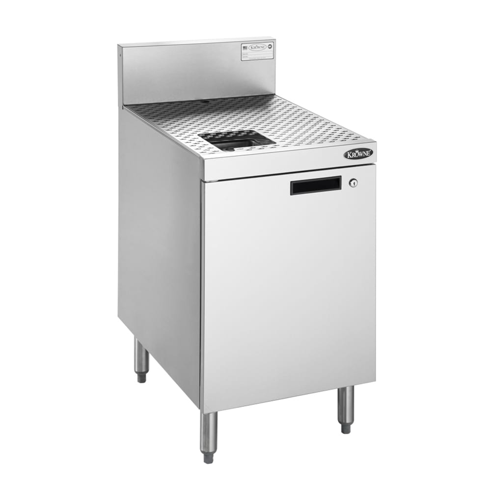 Krowne KR24-MF18 18" Glass Froster Drainboard Cabinet - 6 1/2" Backsplash, Stainless Steel