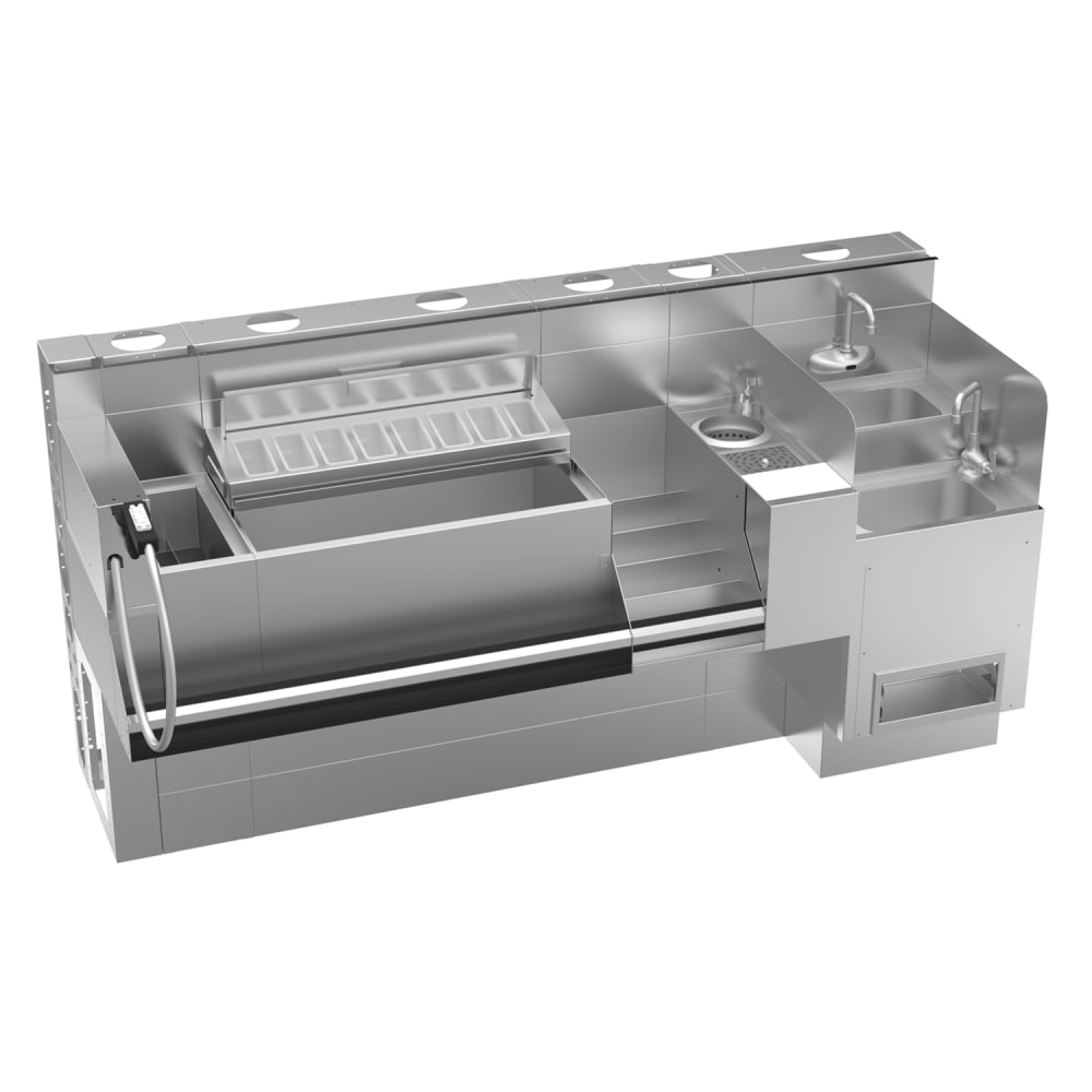 Krowne KR24-TCS80C-10 80" The Taffer Command Station w/ Cold Plate, Stainless