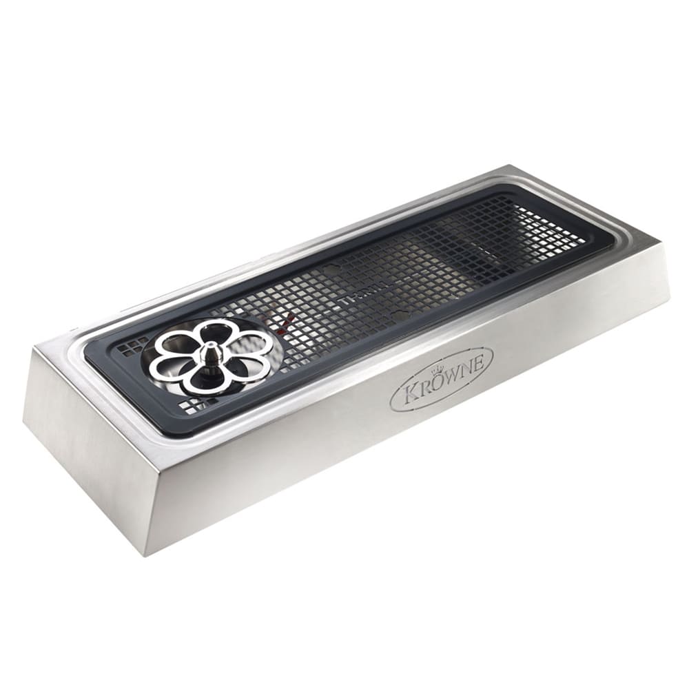 Krowne KR-LC2GF-TAP Countertop Liquid CO2 Glass Chiller w/ Drip Tray - 25 1/4"L x 9 1/4"W