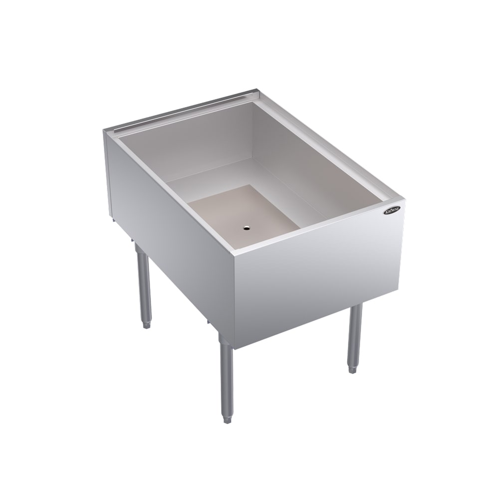 Krowne KRPT-2436-10 35" x 24" Royal Series Drop In Ice Bin w/ 175 lb Capacity - Stainless