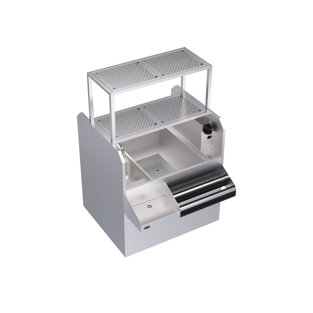 Krowne KRPT-42RP-10 42" Royal Series Cocktail Station w/ 135 lb Ice Bin, Stainless Steel