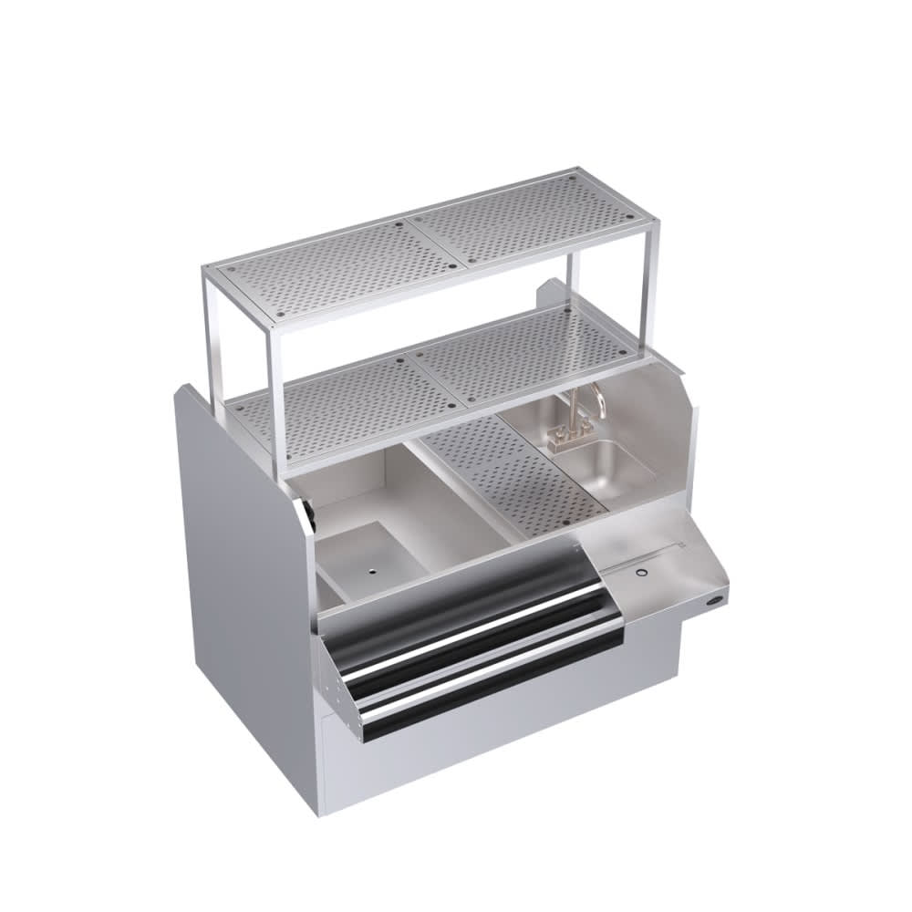 Krowne KRPT-54ALP-10 54" Royal Series Cocktail Station w/ 115 lb Ice Bin, Stainless Steel