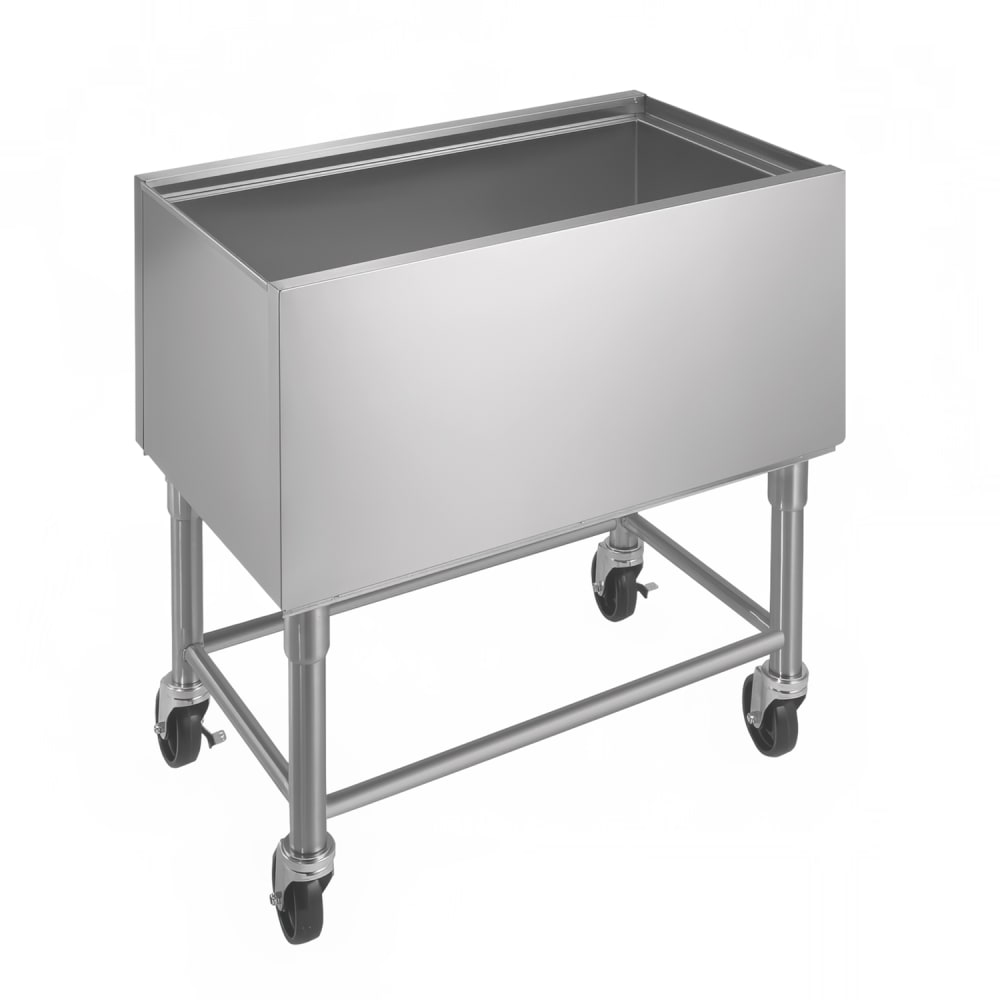 Krowne MB-1830 30" x 18 1/2" Drop In Ice Bin w/ 97 lb Capacity - Stainless