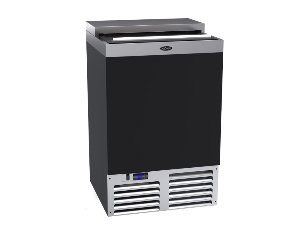Krowne MC24B 1 Section Glass Chiller w/ 95 Mug Capacity, Black, 115v