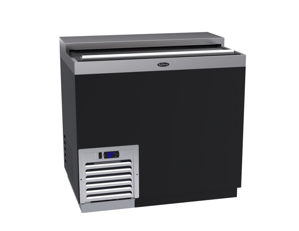 Krowne MC36B 1 Section Glass Chiller w/ 165 Mug Capacity, Black, 115v