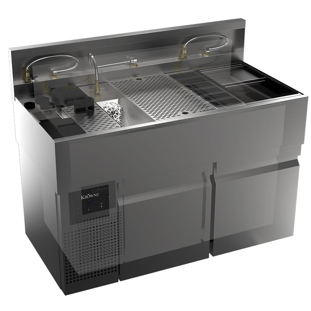 Krowne MW48R-CF MoveWell Adaptive Station w/ Refrigerated Base - Coffee Collection Inserts Bundle, 48"W x 24"D