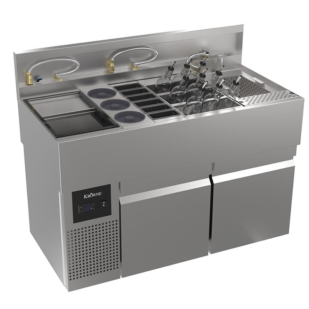 Krowne MW48R-MC MoveWell Adaptive Station w/ Refrigerated Base - Margarita Collection Inserts Bundle, 48"W x 24"D