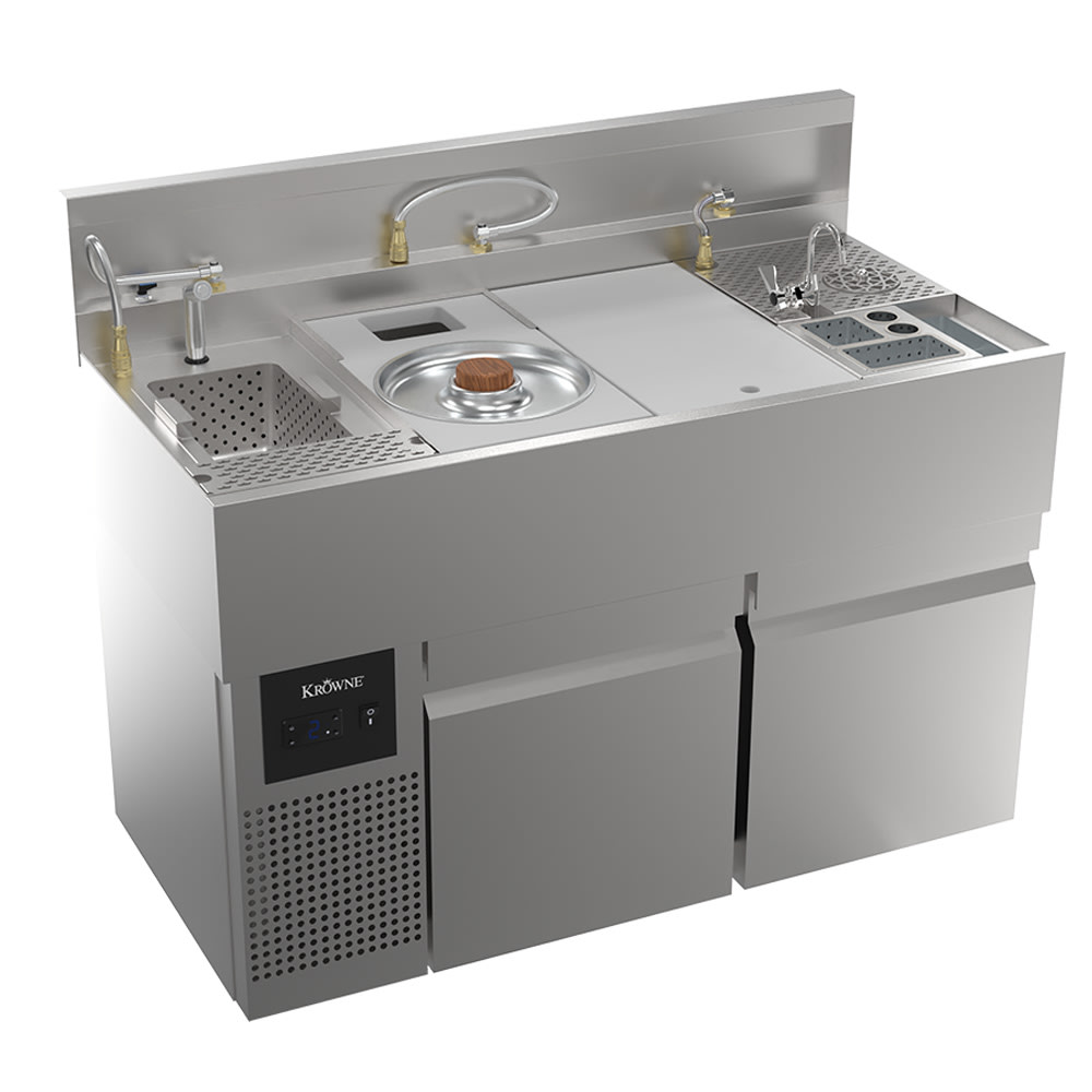 Krowne MW48R-OC MoveWell Adaptive Station w/ Refrigerated Base - Oyster Collection Inserts Bundle, 48"W x 24"D