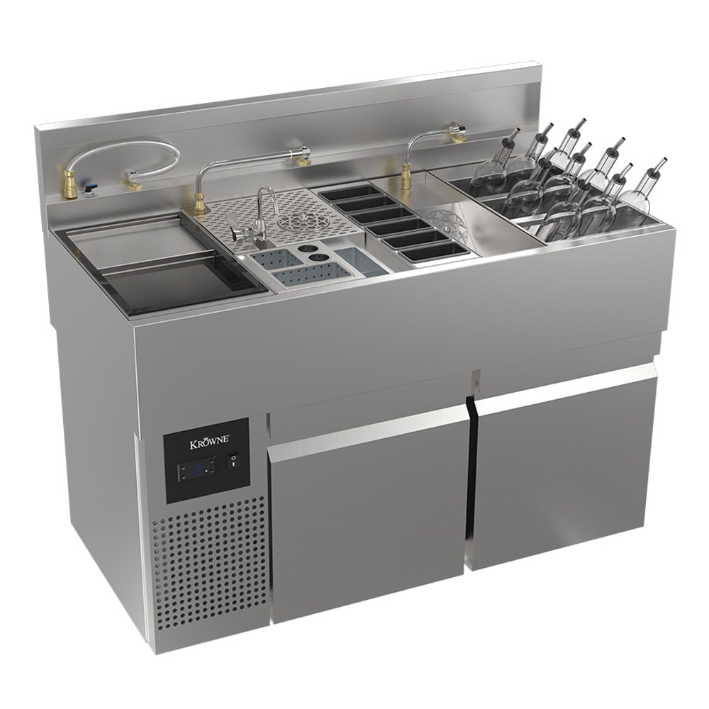 Krowne MW48R-SC MoveWell Adaptive Station w/ Refrigerated Base - Specialty Cocktail Inserts Bundle, 48"W x 24"D