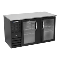 Krowne SD60R 60" Bar Refrigerator - 2 Sliding Glass Doors, Black, 115v thumbnail 3