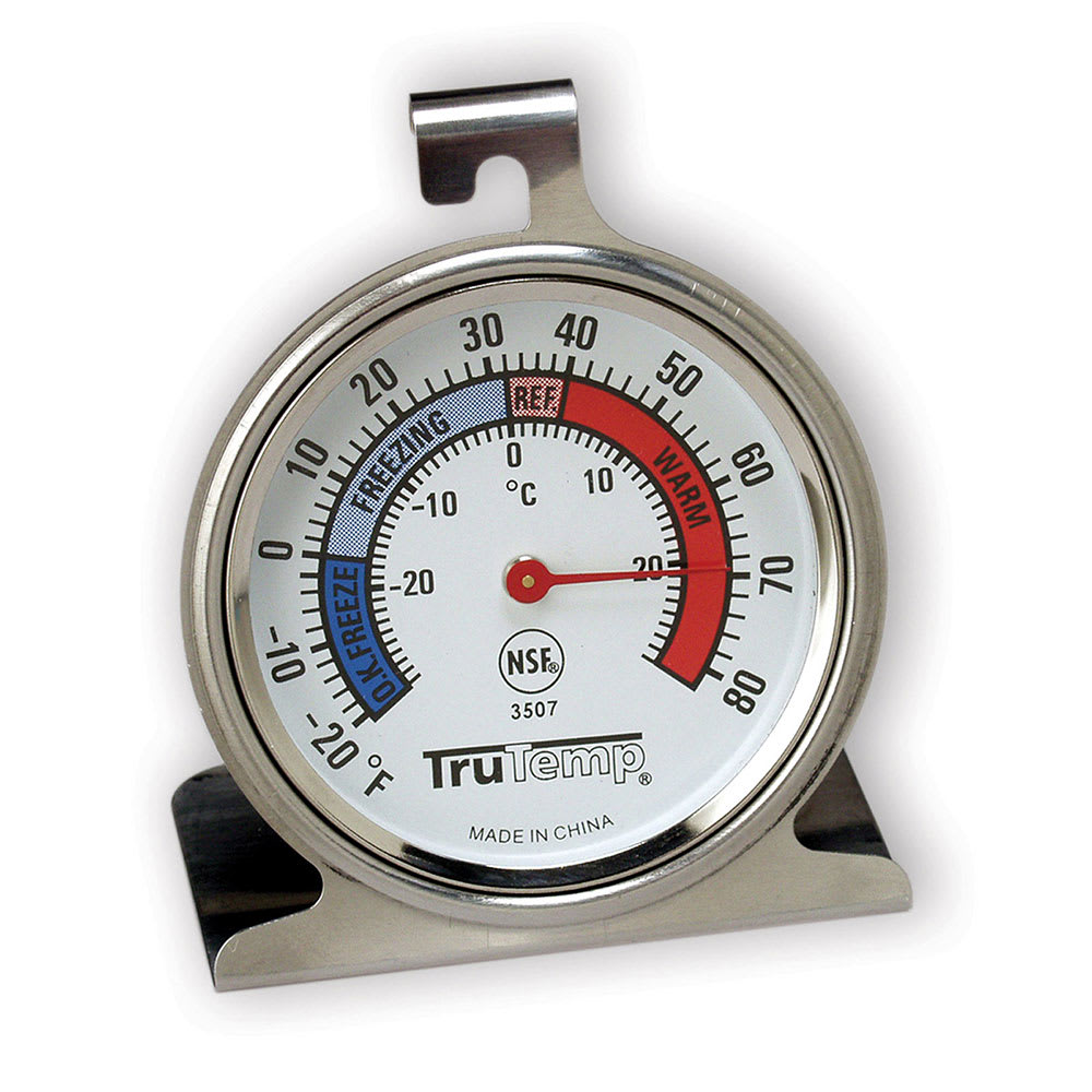 Taylor 3507FS Refrigerator Freezer Thermometer w/ 2 1/4" Dial,  20 to 80F