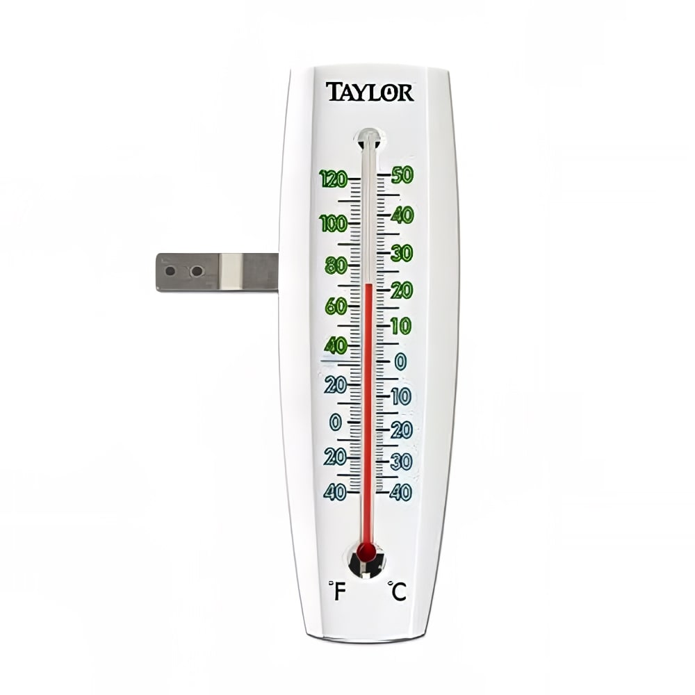 Taylor 5153 Window Thermometer w/ White Plastic Back, Rust-Proof