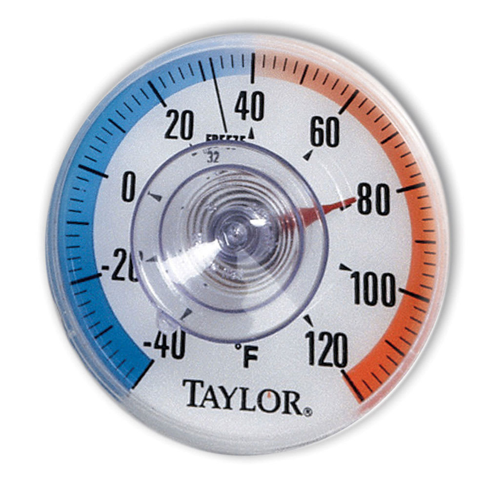 Taylor 5321N Indoor Outdoor Window Thermometer, 3 1/2" Dial,  40 to 120 Degree