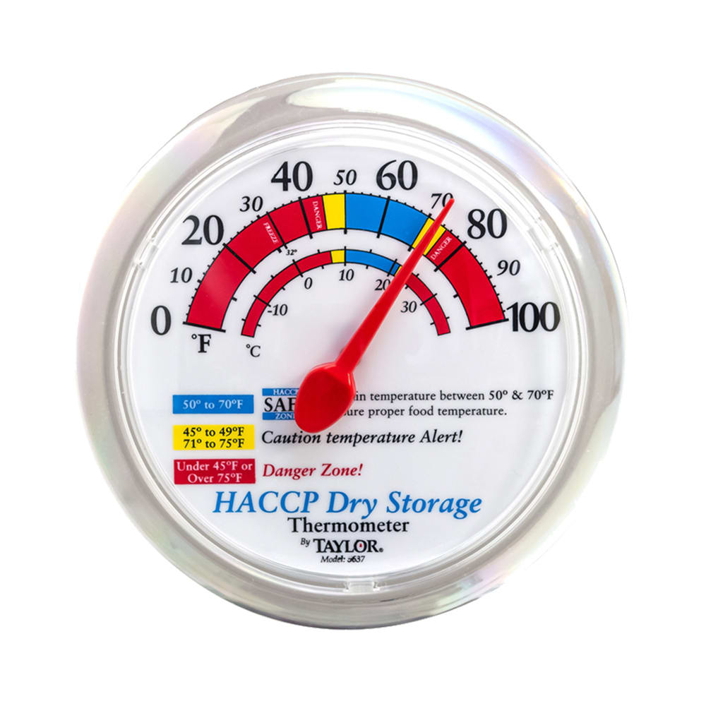 Taylor 5637 6" Prep/Dry Storage Thermometer, 0 to 100°F