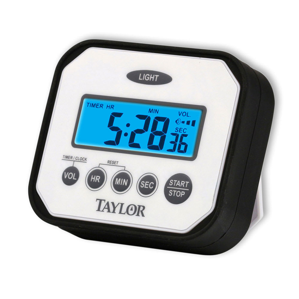 Taylor 5863 Digital Timer w/ Adjustable Volume Alarm, Water Resistant
