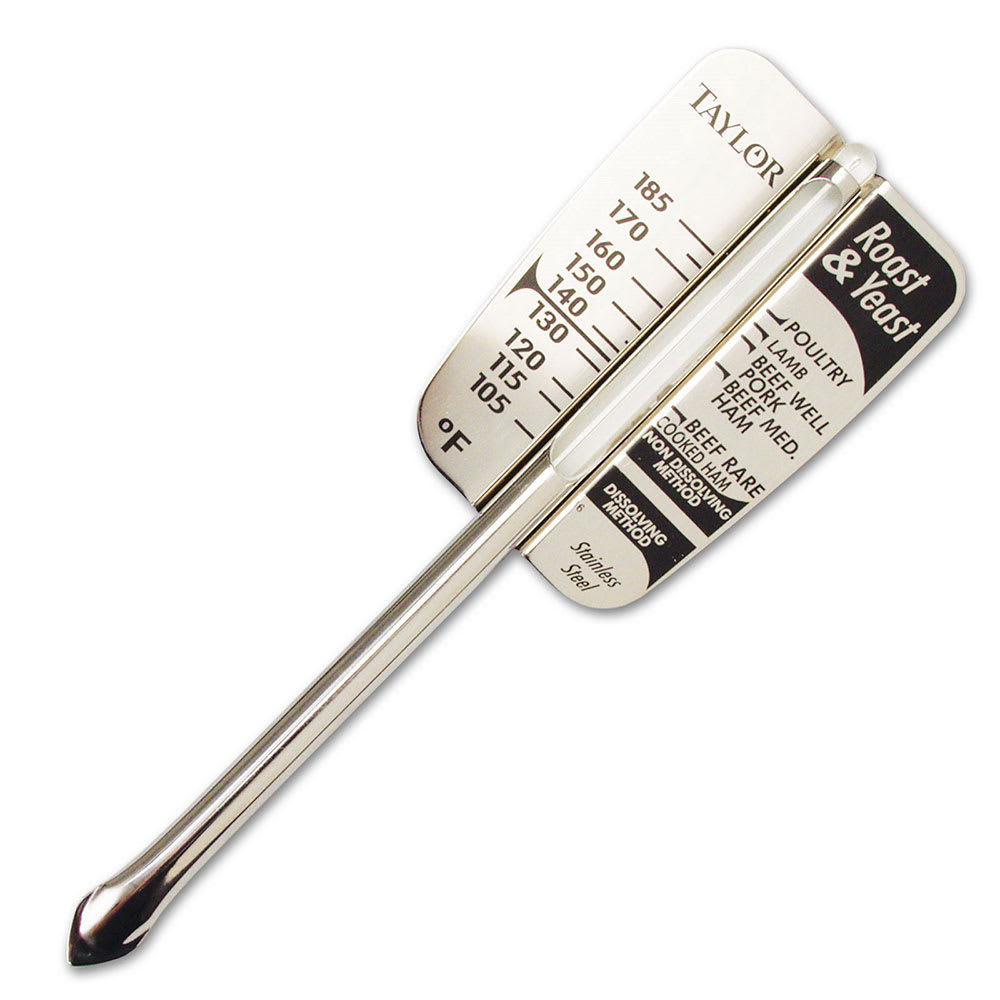Taylor 5937N Tube Type Meat Thermometer w/ 6 1/2" Stem, 105 to 185 Degrees F