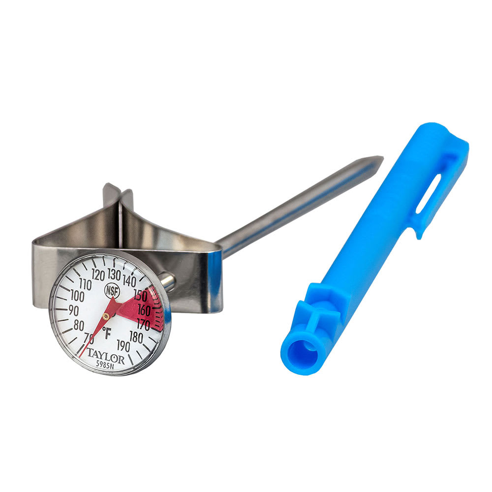 Taylor 5985N Hot Beverage Thermometer w/ 1" Dial, 70 to 190 Degree Capacity