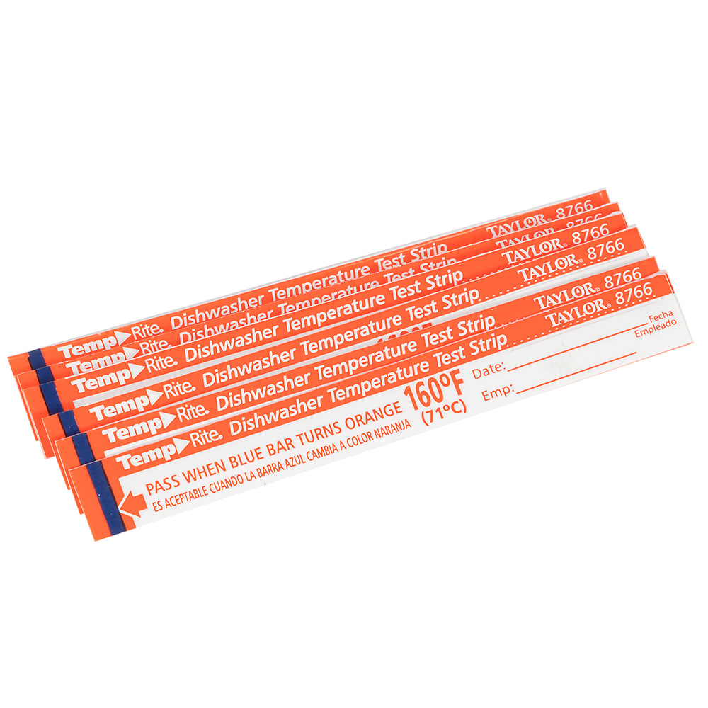 Taylor 8766 Dishwasher Temperature Test Strips, 160 F Degrees