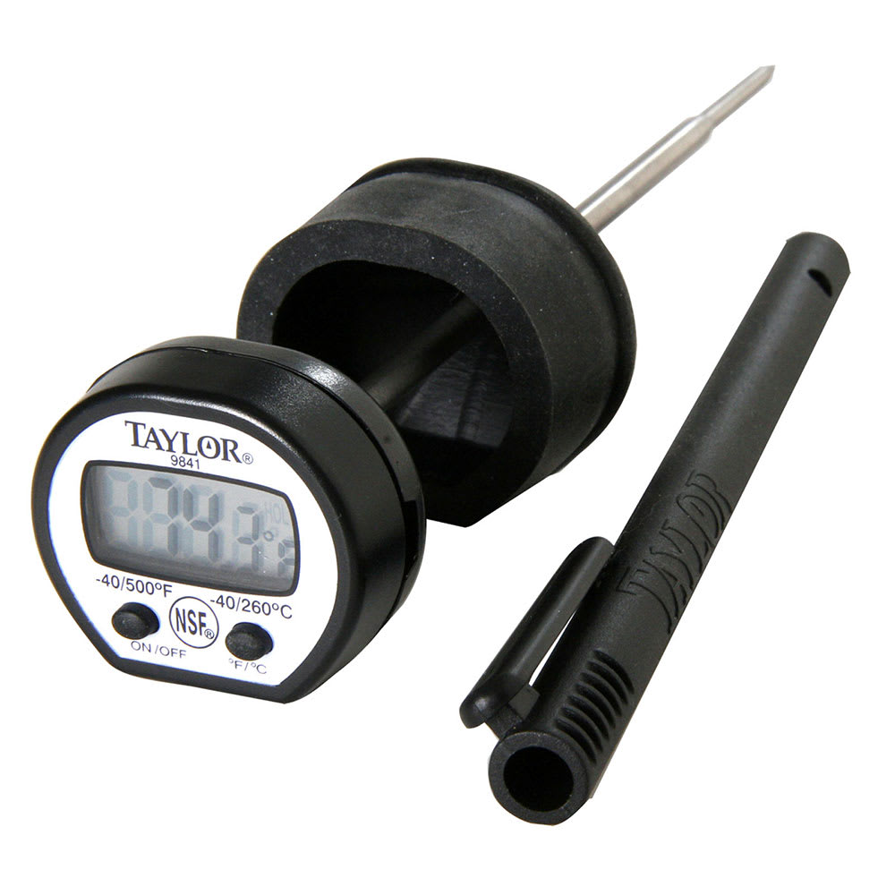 Taylor 9841RB Digital Pocket Thermometer w/ 5" Stem, -40 to 500 Degrees F