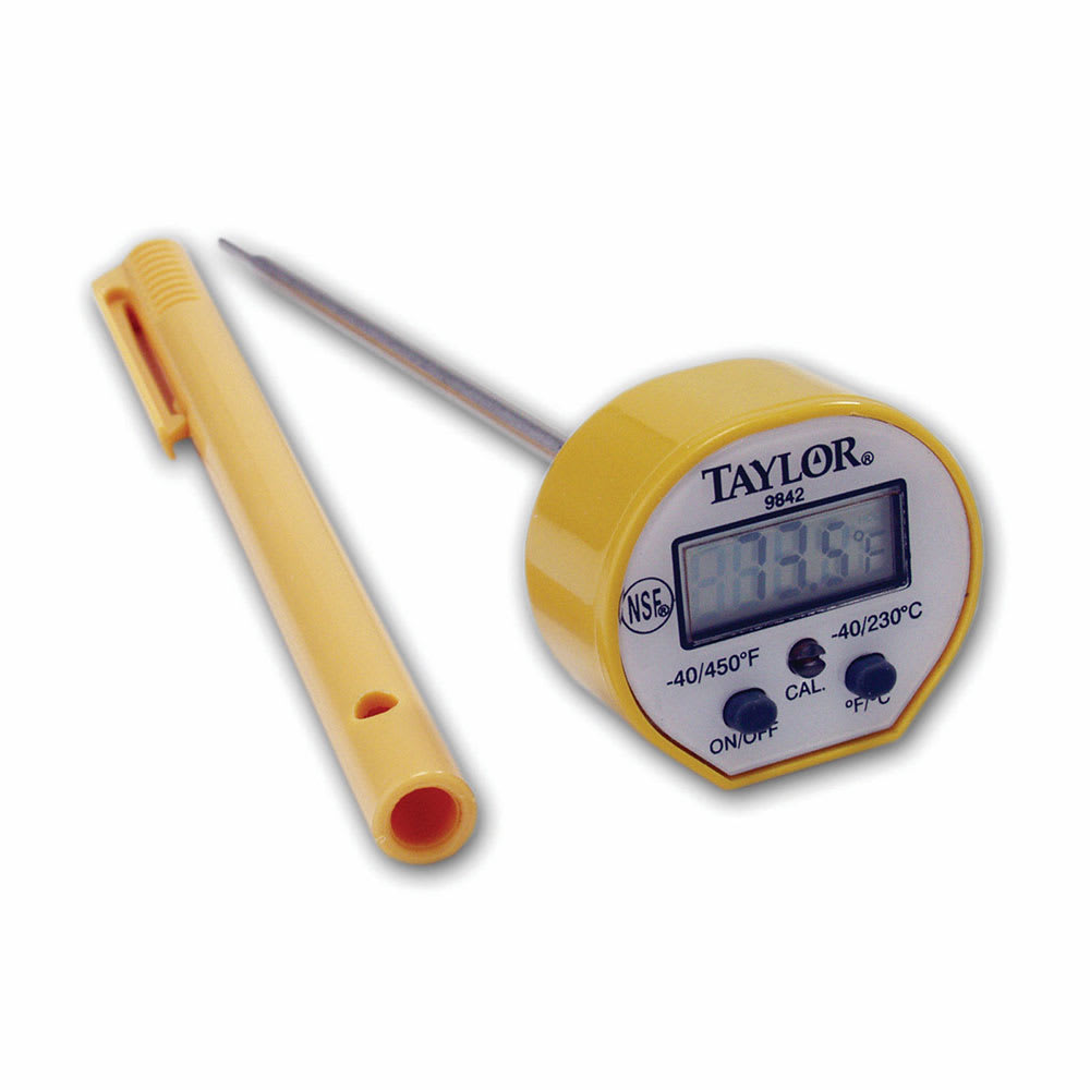 Taylor 9842FDA Digital Instant Read Pocket Thermometer w/ 5" Stem, -40 to 450 Degrees F
