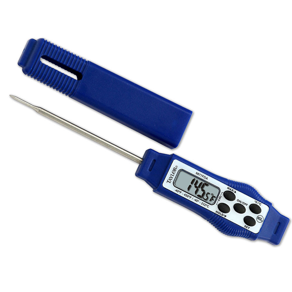 Taylor 9877FDA Compact Digital Thermometer - -40° to 450° F, LCD Display